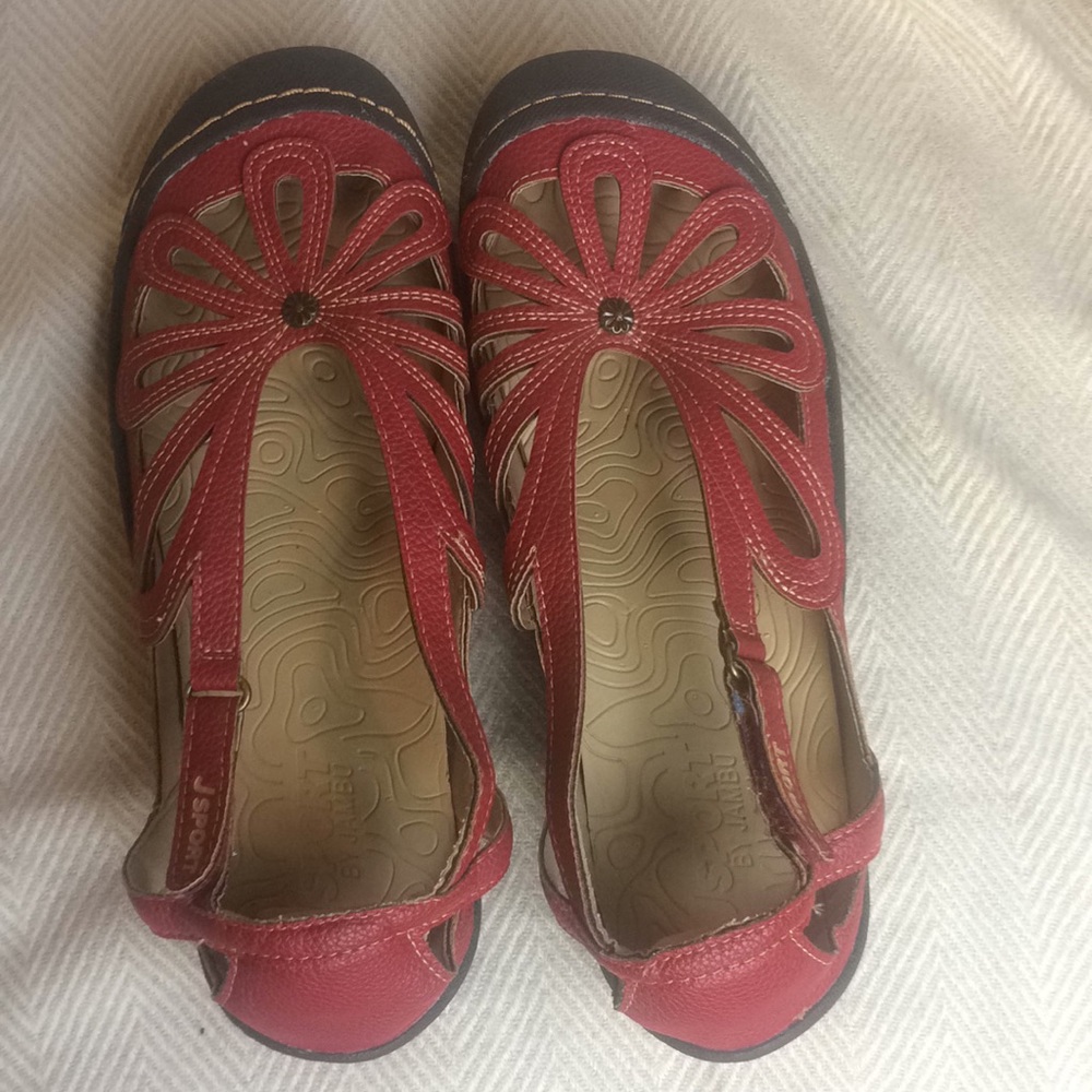Jsport sandals red and black